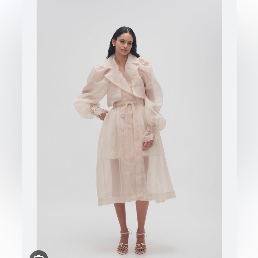 NWT Aje Roxanne Organza Trench Coat - Size 10.